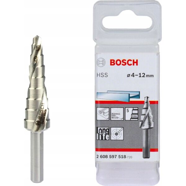 Wiertło Bosch Wiertlo stopniowe ze stali HSS 4-12mm