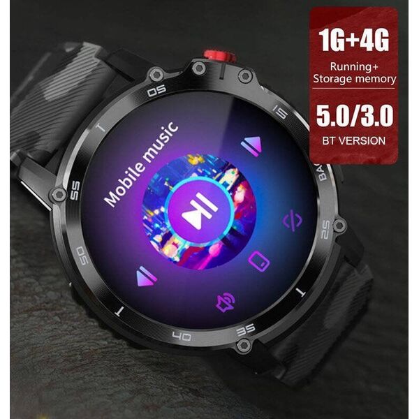 Smartwatch Rubicon RNCF08 Black Czarno-brązowy