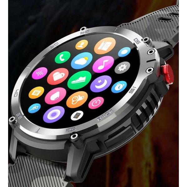Smartwatch Rubicon RNCF08 Black Czarno-brązowy