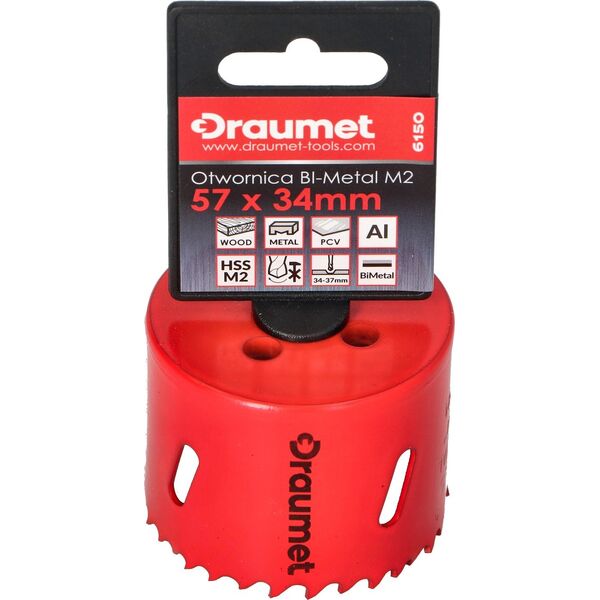 DRAUMET DRAUMET otwornica BI-METAL M2 57x34mm one size