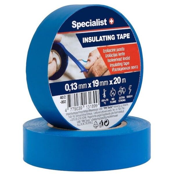 Μονωτική ταινία SPECIALIST+, 0.13 x 19 mm, μπλε, 20 m