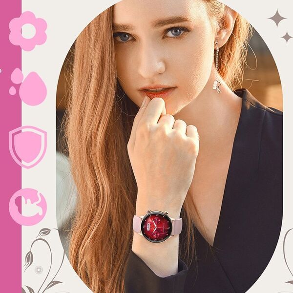Smartwatch Rubicon RNCF09 Różowy  (RNCF09)