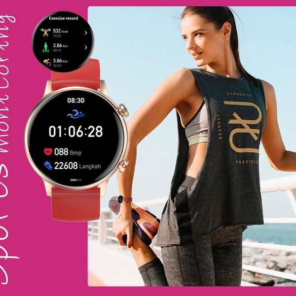 Smartwatch Rubicon RNCF09 Różowy  (RNCF09)