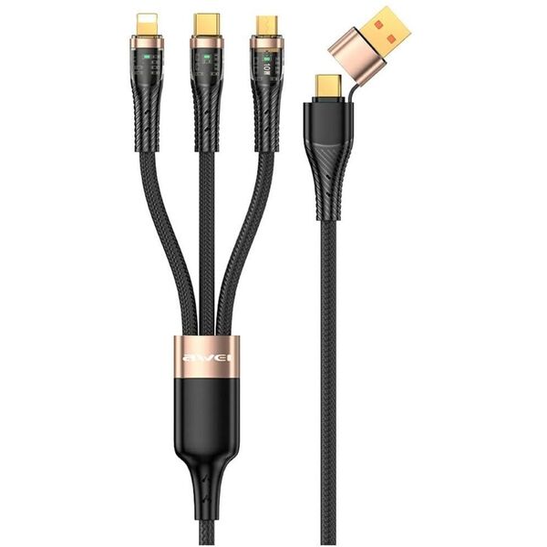 AWEI kabel CL-228 usb-c/lightning/mico   3w2 czarny/black