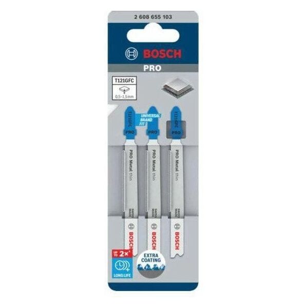 BOSCH T PRO METAL THIN SAW BLADE T121GFC 92 mm / 3 pcs.