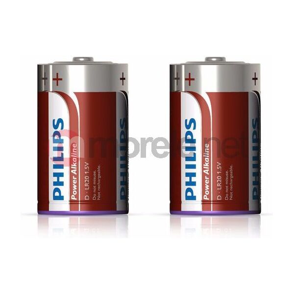Philips Bateria PowerLife D / R20 2 szt.