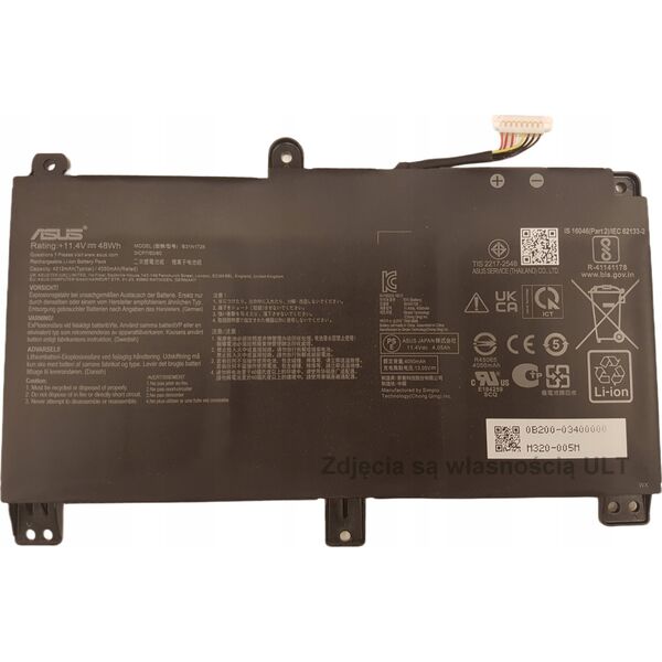 Bateria Asus Battery Li-Ion B31N1726
