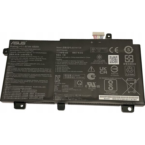 Bateria Asus Battery Li-Ion B31N1726
