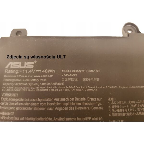 Bateria Asus Battery Li-Ion B31N1726