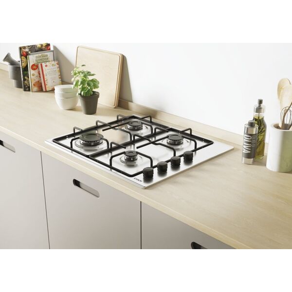 Candy Smart CHW6LBX/4U Ανοξείδωτο ατσάλι Ενσωματωμένο 60 cm Αέριο 4 ζώνες