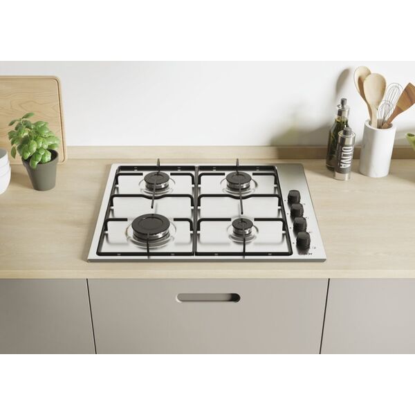 Candy Smart CHW6LBX/4U Ανοξείδωτο ατσάλι Ενσωματωμένο 60 cm Αέριο 4 ζώνες