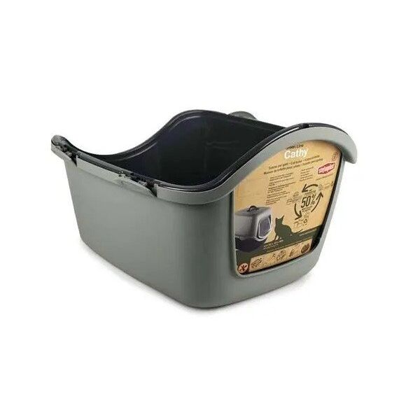 Poop toilet Cathy 56x40x40cm grey/green 8003507986756