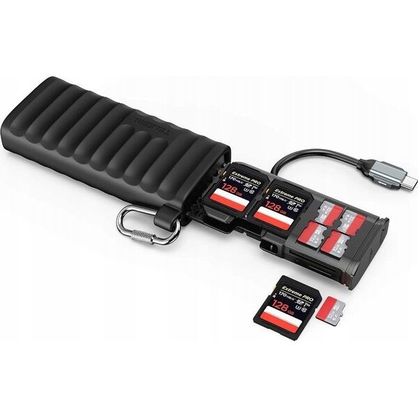 Czytnik Telesin Czytnik Kart Pamięci SD MicroSD TF na USB TYPE-C USB-C 3.1 IP54 312 MB/s / S6-MCR-01