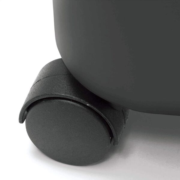 Bucket 14L with push-button on wheels, grey 8411287300264