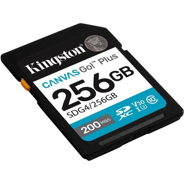 Karta Kingston Canvas Go! Plus (Gen4) SDXC 256 GB Class 10 UHS-I/U3 V30 (SDG4/256GB)