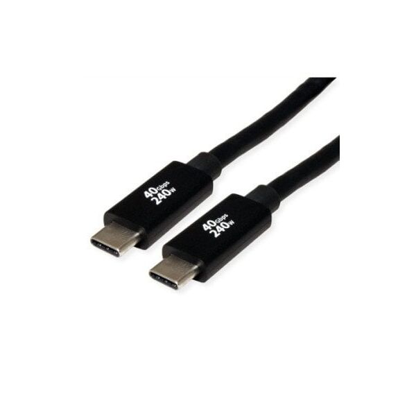 Καλώδιο Roline USB4 Gen3x2, με Emark, C-C, M/M, 240W, μαύρο, 2 m