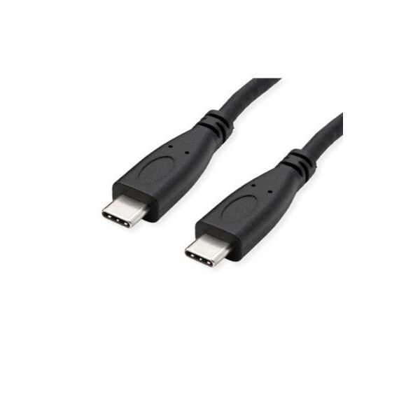 Καλώδιο ROLINE USB 3.2 Gen 2, PD (Power Delivery) 20V5A, με Emark, C-C, M/M, μαύρο, 1 m