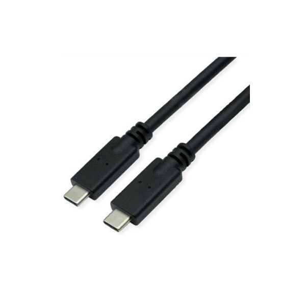 Καλώδιο ROLINE συμβατό με USB 3.2 Gen2, PD (Power Delivery) 85W, με Emark, C-C, M/M, μαύρο, 7 m