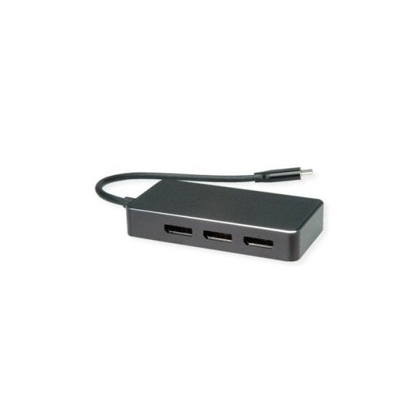 Προσαρμογέας USB τύπου C -DP Multistream, 3x DP, 4K, M/F