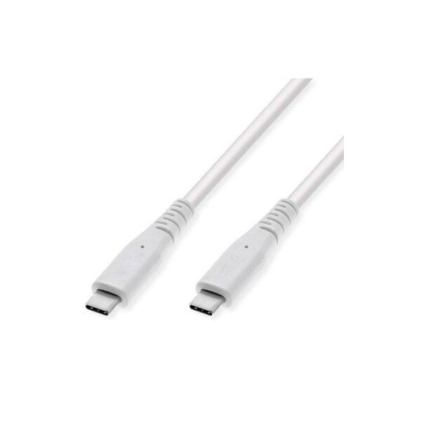 VALUE Καλώδιο συμβατό με USB 3.2 Gen 2, PD (Power Delivery) 60W, C-C, M/M, λευκό, 5 m