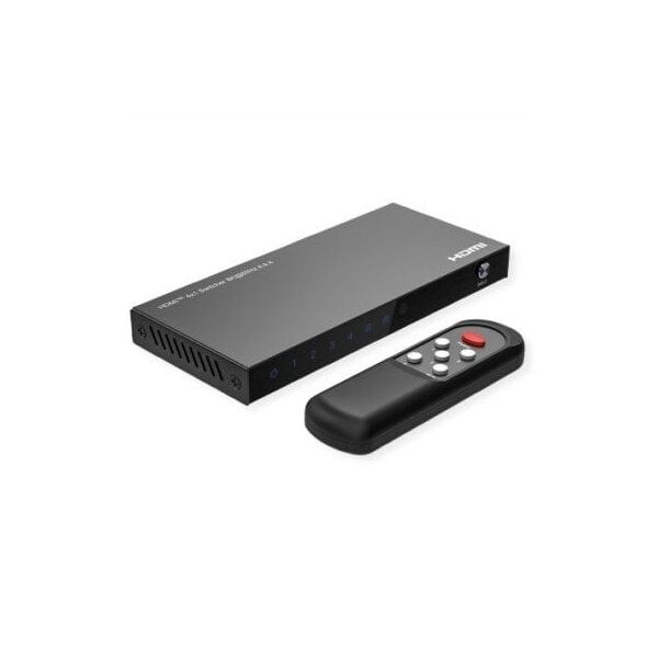 Διακόπτης HDMI ROLINE, 4x1, 8K60Hz, με τηλεχειριστήριο