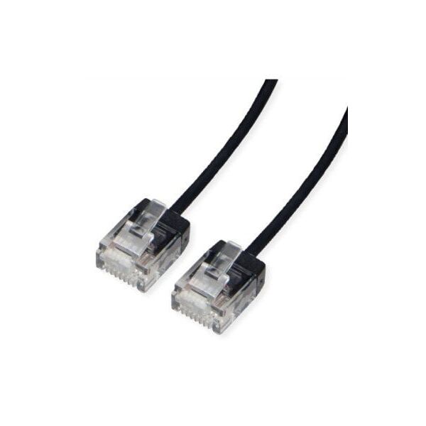 ROLINE UTP Data Center Patch Cord Cat.6A (Class EA), LSOH, Slim, Ultra Short Connector, μαύρο, 5 μ