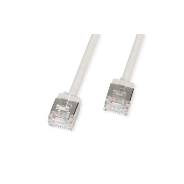 ROLINE Καλώδιο Patch Data Center U/FTP Cat.6A (Class EA), LSOH, Slim, Ultra Short Connector, γκρι, 2 m