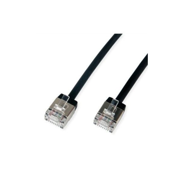ROLINE Καλώδιο Patch Data Center U/FTP Cat.6A (Class EA), LSOH, Λεπτό, Υπερβολικά Κοντός Σύνδεσμος, μαύρο, 5 μ