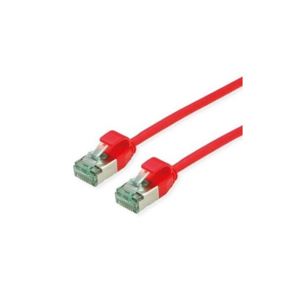 ROLINE RM U/FTP DataCenter Patch Cord Cat.6A (Class EA), στενό, κόκκινο, 1 m