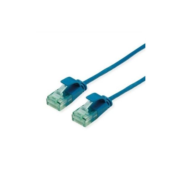 ROLINE RM UTP Καλώδιο Patch Data Center Cat.6A (Class EA), λεπτό, μπλε, 1 m