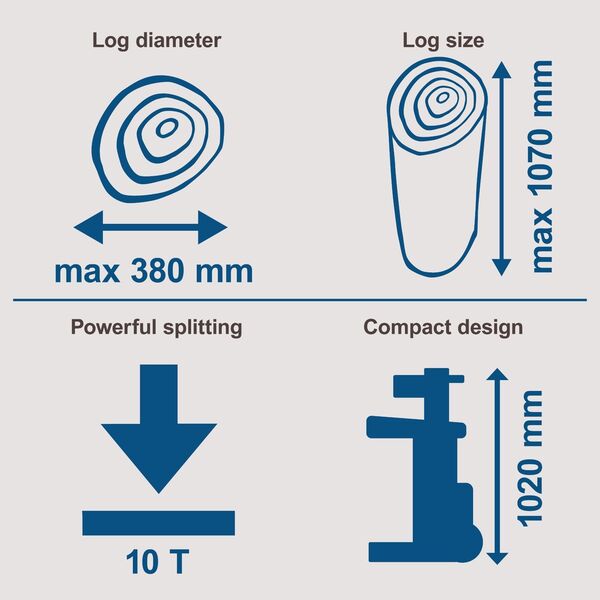 Scheppach Łuparka do drewna Compact 10T 400V