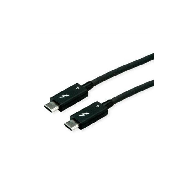 Kabel ROLINE Thunderbolt 4, 40 Gbit/s, 100 W, C-C, M/M, pasywny, czarny, 1 m
