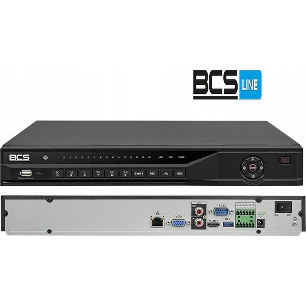Rejestrator BCS REJESTRATOR IP BCS-L-NVR1602-A-4K 16 KANAŁÓW