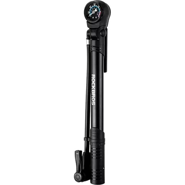 RockBros Pompka rowerowa Rockbros 42310006001 z manometrem - czarna