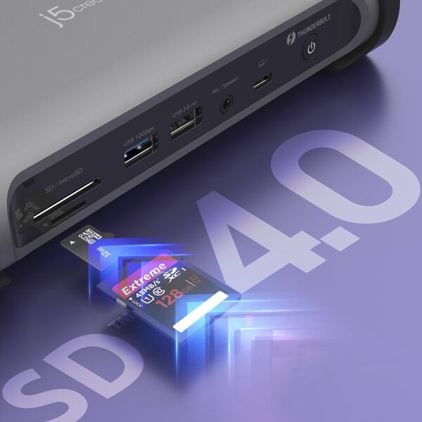 j5create j5create JTD568 Przewodowa Thunderbolt 4 Szary