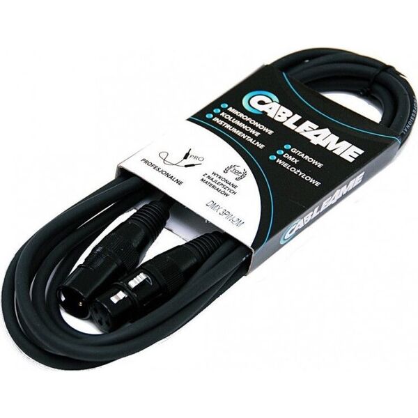 CABLE4ME KABEL DMX AES/EBU XLR-3Pin DO OŚWIETLENIA 3m CZARNY 110 ohm