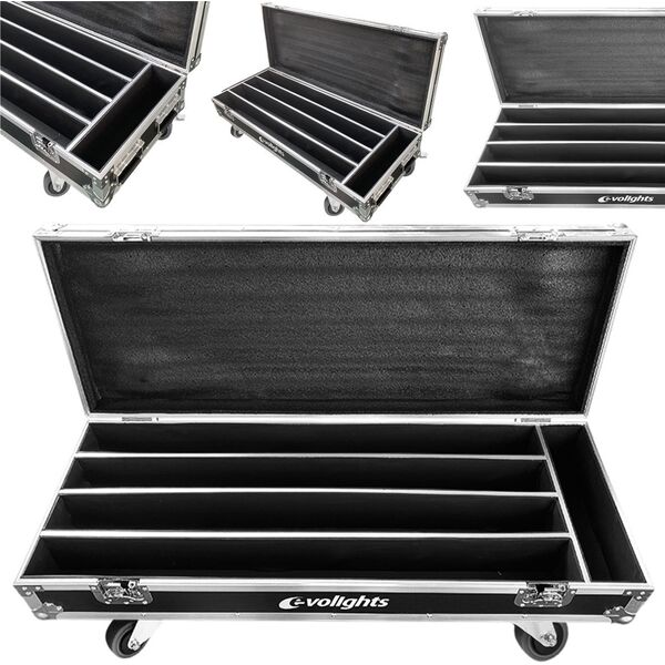 EVOLIGHTS GLAZE BAR CASE 4IN1 solidna skrzynia transportowa z kółkami na 4 listwy oświetleniowe