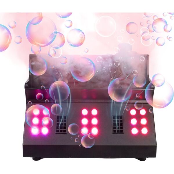 LIGHT4ME FOG DOUBLE BUBBLE profesjonalna wytwornica dymu i baniek efekt LED pilot