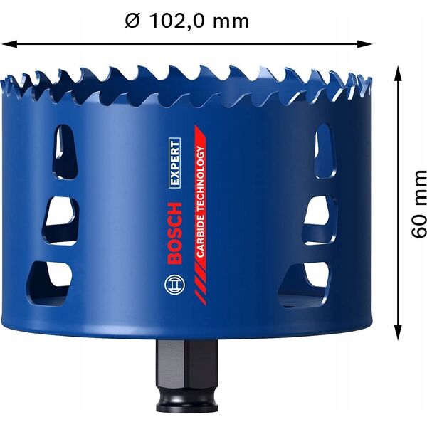 Bosch Bosch Powertools hole saw ToughMaterial 102mm - 2608900439 EXPERT RANGE