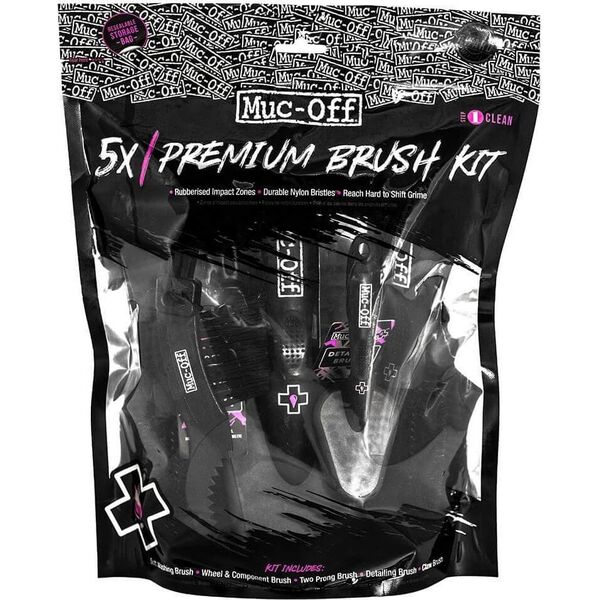 Muc-Off Muc-Off cleaning brushes 5x Premium Brush Kit (black, 5-piece set)