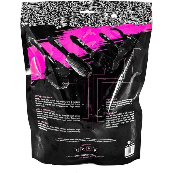 Muc-Off Muc-Off cleaning brushes 5x Premium Brush Kit (black, 5-piece set)
