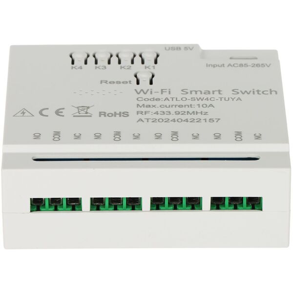 Έξυπνος Διακόπτης Atlo-SW4C-TUYA Wi-Fi, Tuya Smart