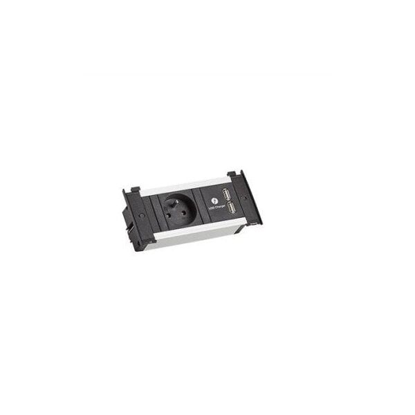 BACHMANN KAPSA XS 1xUTE 1xUSB Ładowarka sieciowa 2.0m AEH CEE7/7