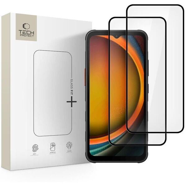 SZKŁO HARTOWANE TECH-PROTECT GLASS FIT+ 2-PACK GALAXY XCOVER 7 / 7 PRO BLACK