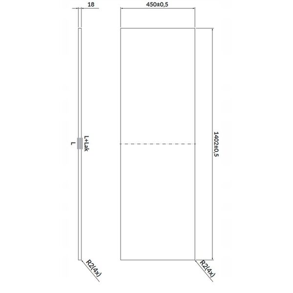 Cersanit S932-027 BLAT LARGA 140 BIAŁY// CER.LARGA-BLAT-140-BIAŁY