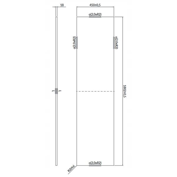 Cersanit S932-063 BLAT LARGA 180 MARMUR CZARNY// CER.LARGA-BLAT-180-MARMUR-CZ