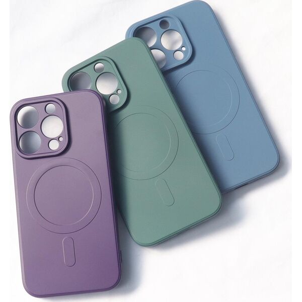 Hurtel Silikonowe etui kompatybilne z MagSafe do iPhone 15 Plus Silicone Case - czarne