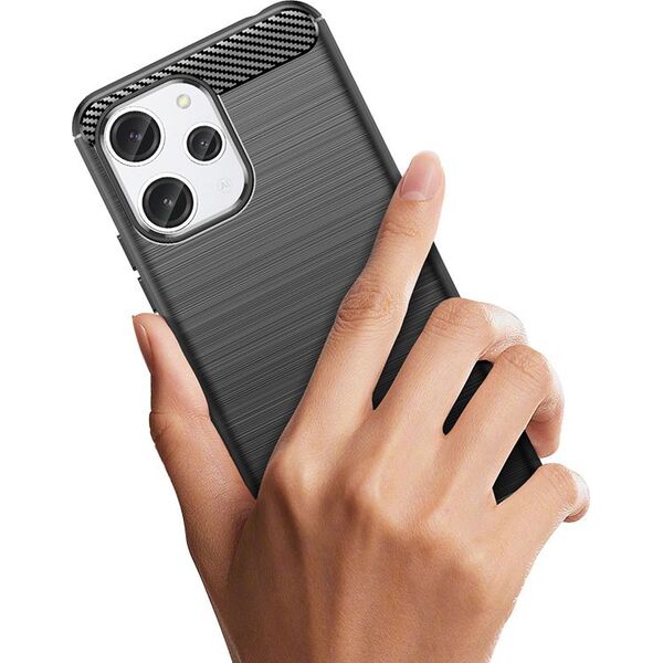 Hurtel Elastyczne etui wzór karbon do Xiaomi Redmi 12 Carbon Case - czarne