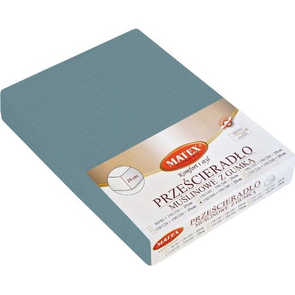 Matex Prześcieradło 90 x 200 z Gumką Matex MUSLIN 34