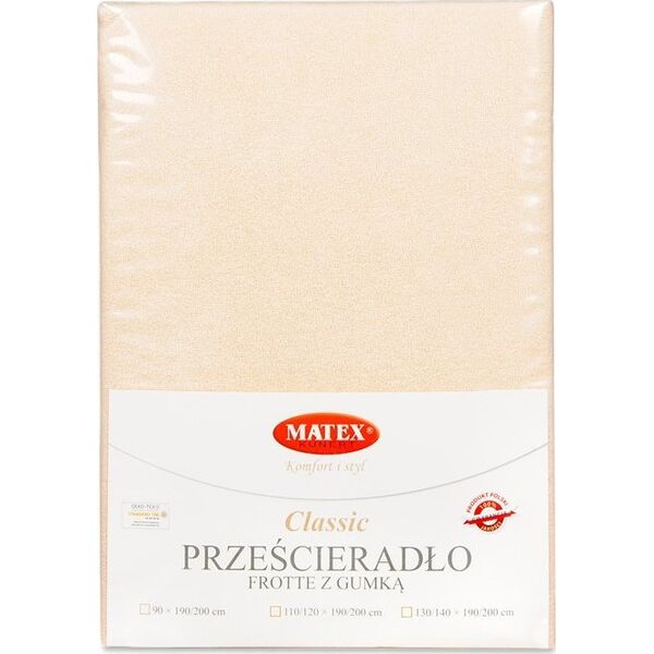 Matex Prześcieradło 90 x 200 Frotte z Gumką CLASSIC 15